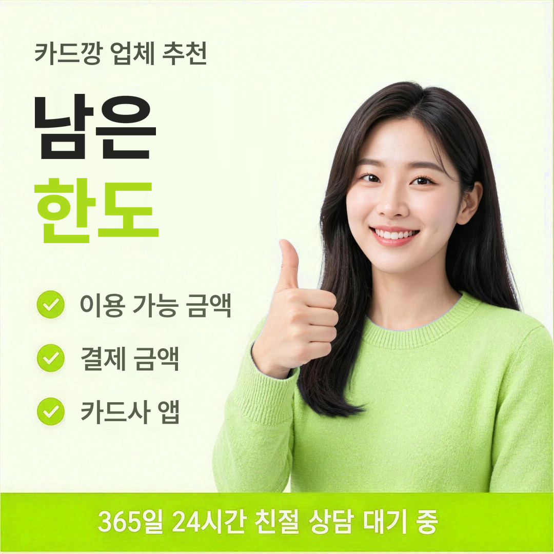 다음머니 카드깡 업체 추천 남은 한도 확인 안내